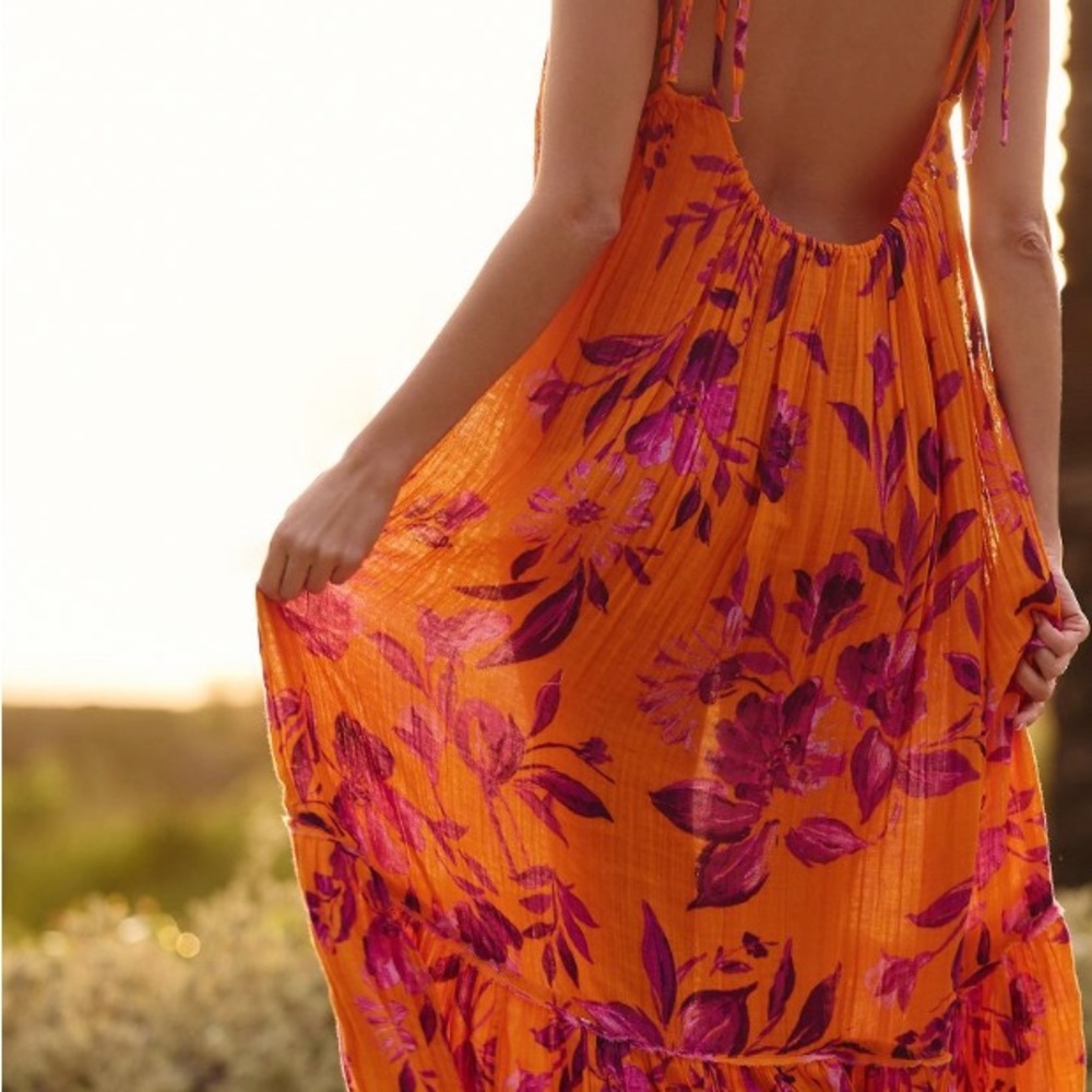 Backless Gauze Dress By Anthropologie NWT